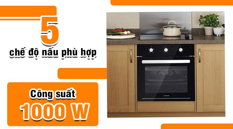 5 chế độ nấu ăn và công suất lớn của lò vi sóng Malloca MW-820B